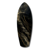 Golden Waves Glass Wall Art.